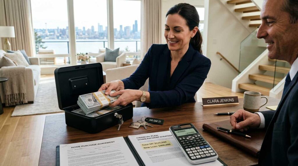 Making a larger down payment to reduce home loan amount and EMI