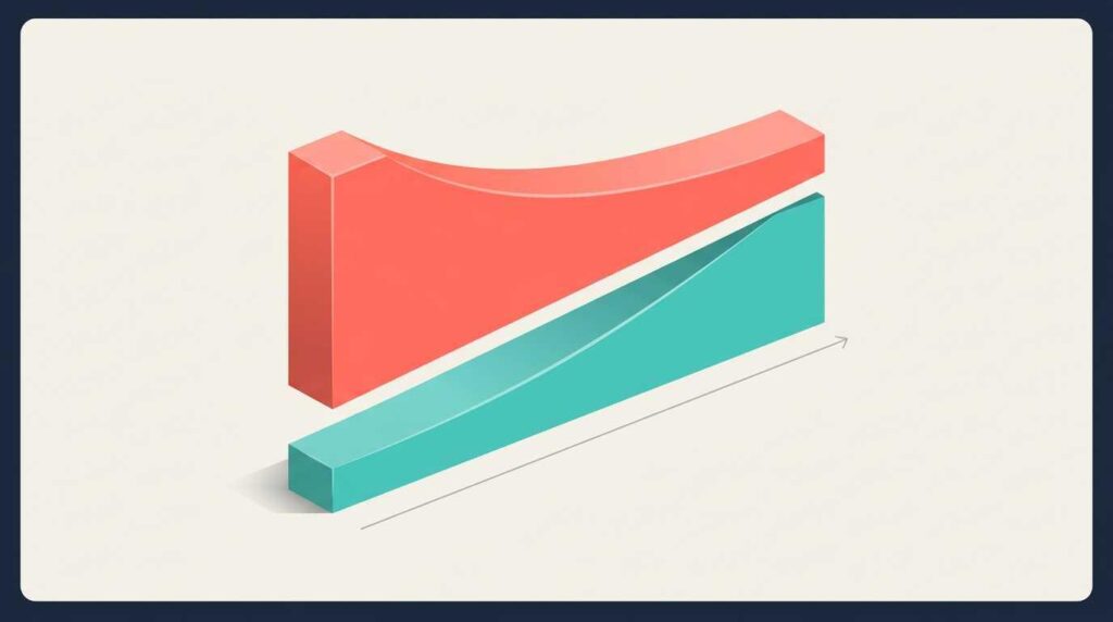 Example showing interest shrinking and principal growing across a loan amortization schedule